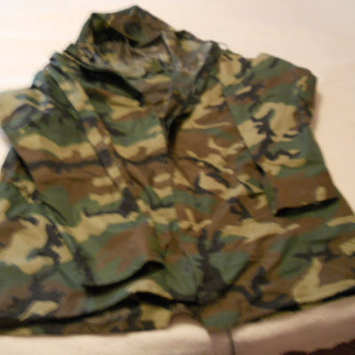Genuine US Military Issue Woodland Camo Liner, Wet Weather Poncho ...