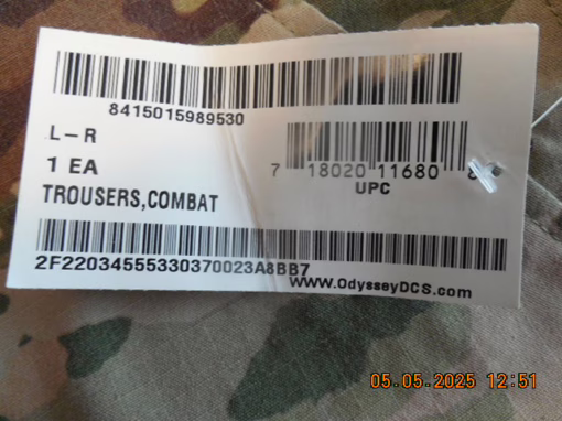 Genuine US Military Brand New w Tags, Multi-Cam Army Combat Uniform SET Large Regular. - Image 4