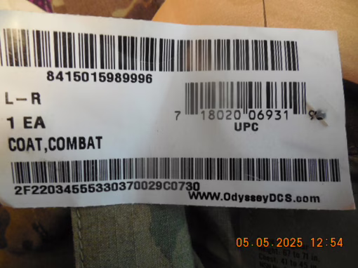 Genuine US Military Brand New w Tags, Multi-Cam Army Combat Uniform SET Large Regular. - Image 2